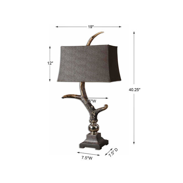 Stag Horn Dark Shade Lamp, image 3
