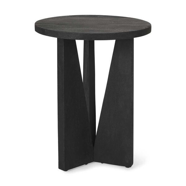 Mattius Black Wood Accent Table, image 1