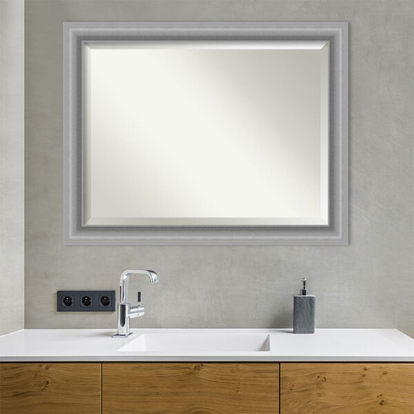 Peak Brushed Nickel 46W X 36H-Inch Bathroom Vanity Wall Mirror, image 5
