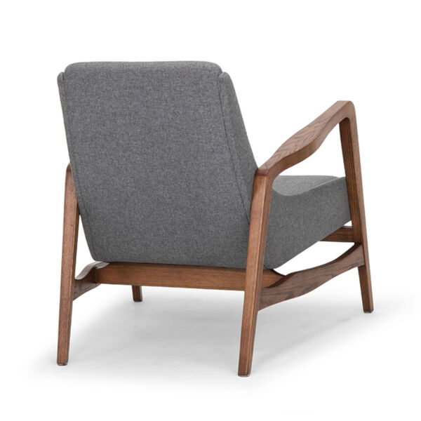 Enzo Shale Gray and Walnut Occasional Chair, image 5