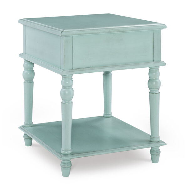 Brighton Hill Lily Teal Blue Side Table, Teal Blue End Tables
