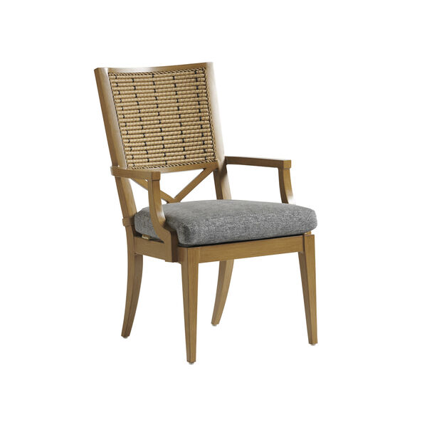 Los Altos Valley View Brown and Gray Arm Dining Chair, image 1