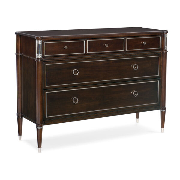 Caracole Classic Mocha Walnut and Soft Silver Paint Suite Mate Dressers, image 1