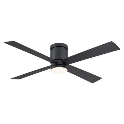 Led Indoor Outdoor Ceiling Fan, 8 Blade Black Ceiling Fan With Light