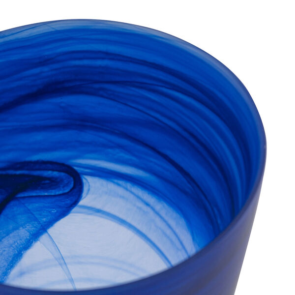 Blue 12-Inch Glass Vase, image 4