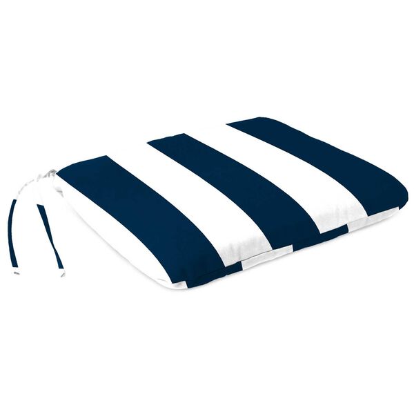 Cabana Navy Blue 15 x 18 Inches Knife Edge Outdoor Chair Pad Seat Cushion, image 1