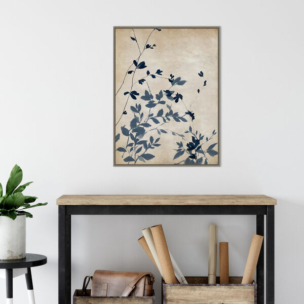 Isabelle Z Gray Indigo Leaves II 23 x 30 Inch Wall Art, image 1