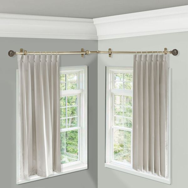Leanette Corner Window Single Curtain Rod, image 2