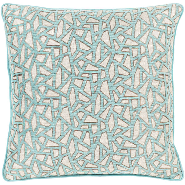Biming Aqua 22-Inch Throw Pillow, image 1
