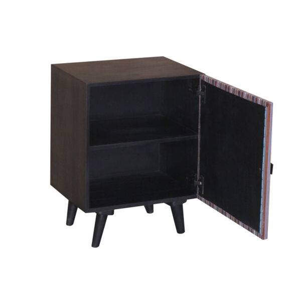 Outbound Black Nightstand with One Cabinet, image 6