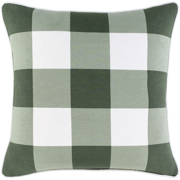 Buffalo Plaid Dark Green 20-Inch Throw Pillow, image 1