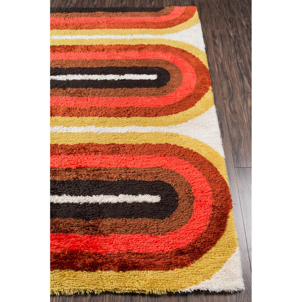Retro Red Rectangular: 7 Ft. 6 In. x 9 Ft. 6 In. Rug, image 3