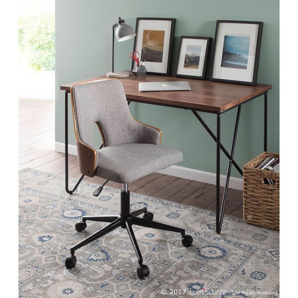 Stella Walnut, Gray and Black office Chair, image 4