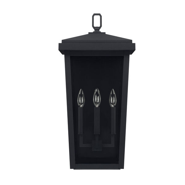 Donnelly Black 11-Inch Three-Light Outdoor Wall Lantern, image 1