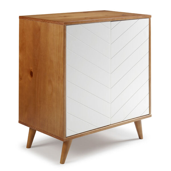 Kenswick White and Caramel Two Door Cabinet, image 4