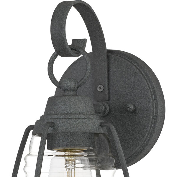 Admiral Mottled Black 12-Inch One-Light Outdoor Lantern with Clear Glass, image 3