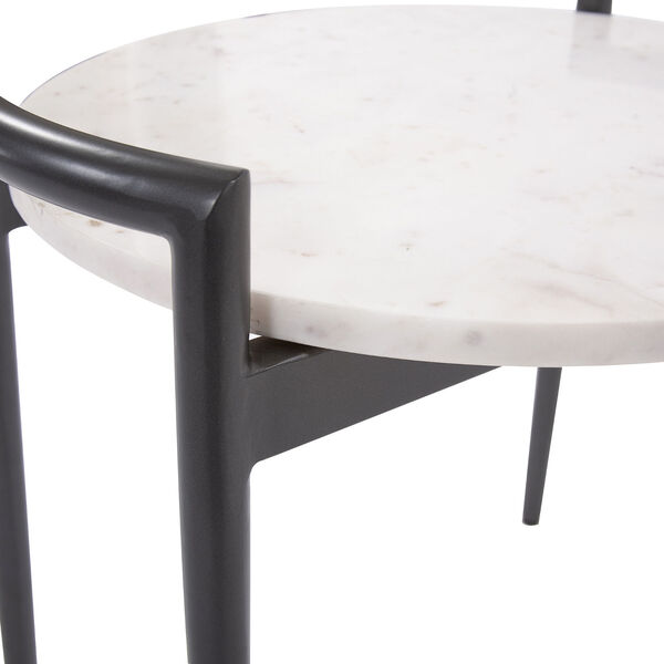 Black and White Round Side Table, image 6