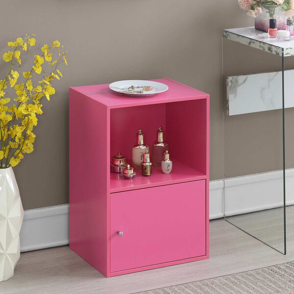 Xtra Storage Pink One-Door Cabinet with Shelf, image 2
