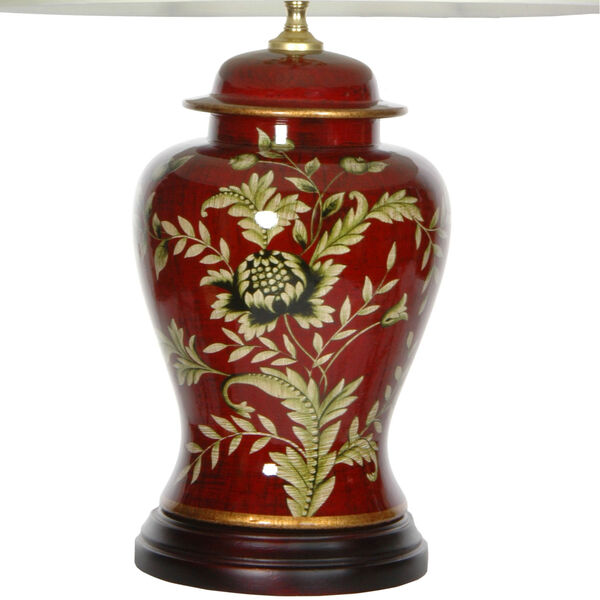 22.5-inch Golden Foliage Porcelain Lamp, image 2
