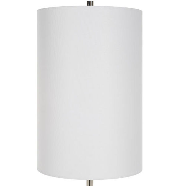 Stratus Gray and Polished Nickel Glass Buffet Lamp, image 5