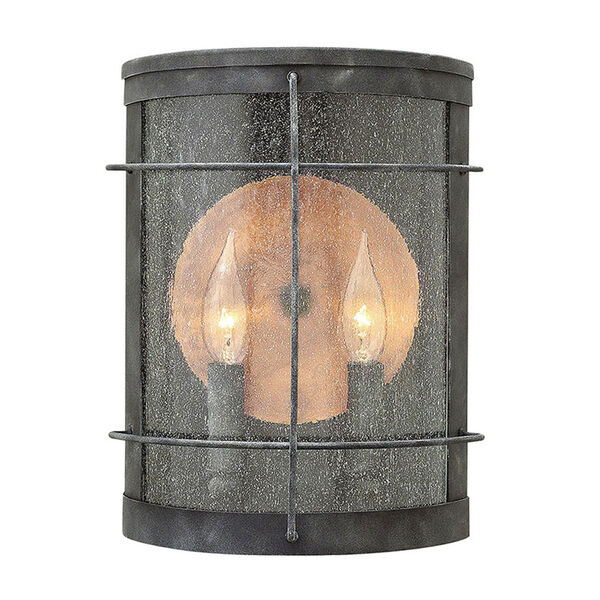 Newport Aged Zinc Two-Light Outdoor Wall Sconce, image 5