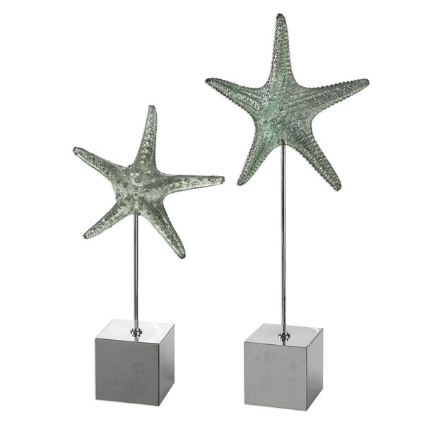 Starfish Silver Sculpture, Set of 2, image 1