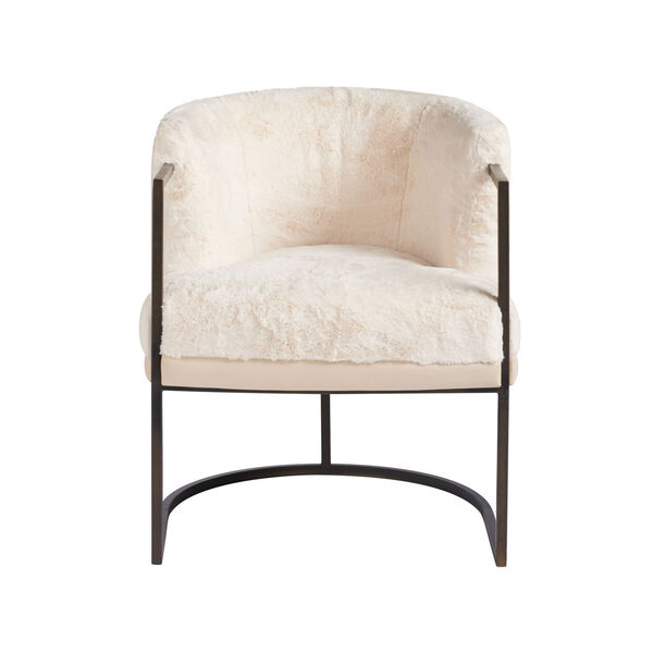 Alpine Dark Bronze and Cream Polyester Accent Chair, image 1