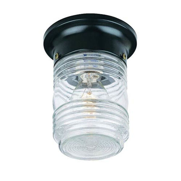 Builders Choice Black One-Light Ceiling Fixture, image 1