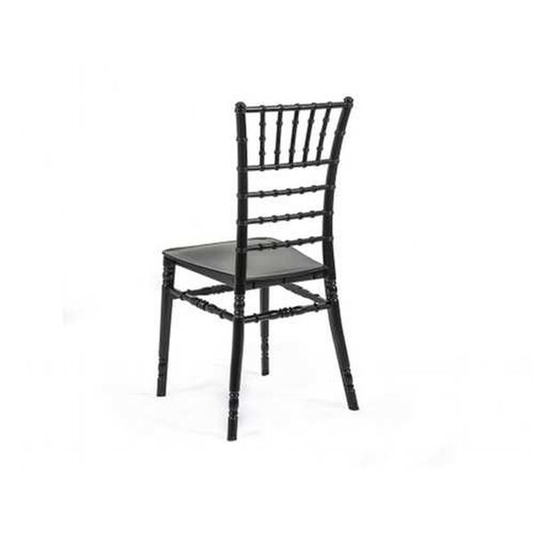 Tiffany Black Outdoor Stackable Side chair with Cushion, Set of Four, image 3