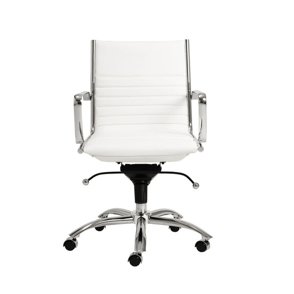 Dirk White 27-Inch Low Back Office Chair, image 1