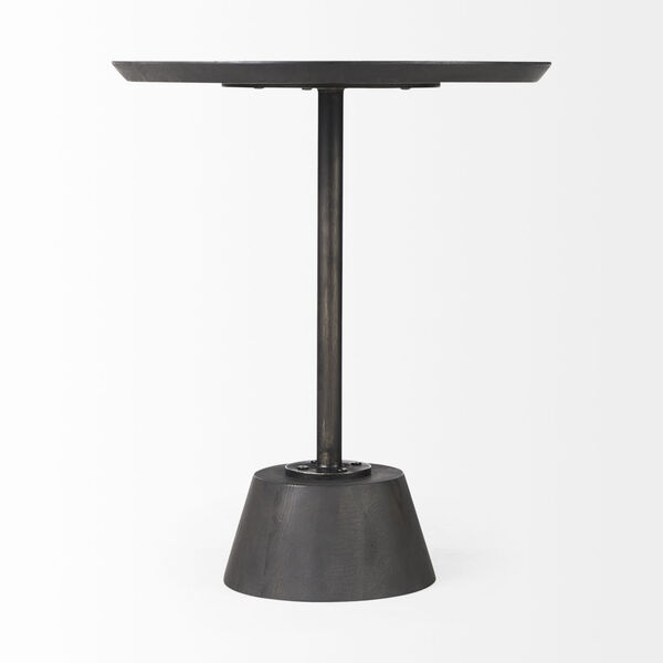 Maxwell Dark Brown and Black Round Side Table, image 2