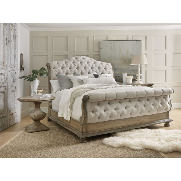 Castella Brown Tufted Bed, image 4