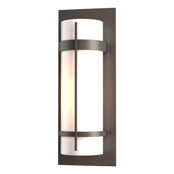 Banded Eight-Inch One-Light Outdoor Sconce with Opal Glass, image 4