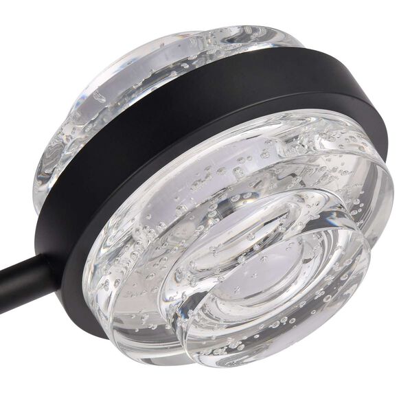 Milano Black Adjustable Six-Light Integrated LED Chandelier, image 4
