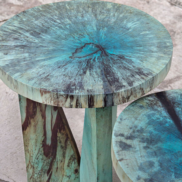 Nadette Blue Nesting Table, Set of 2, image 4