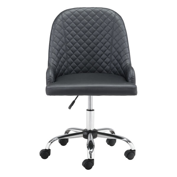 Space Black and Silver Office Chair, image 4