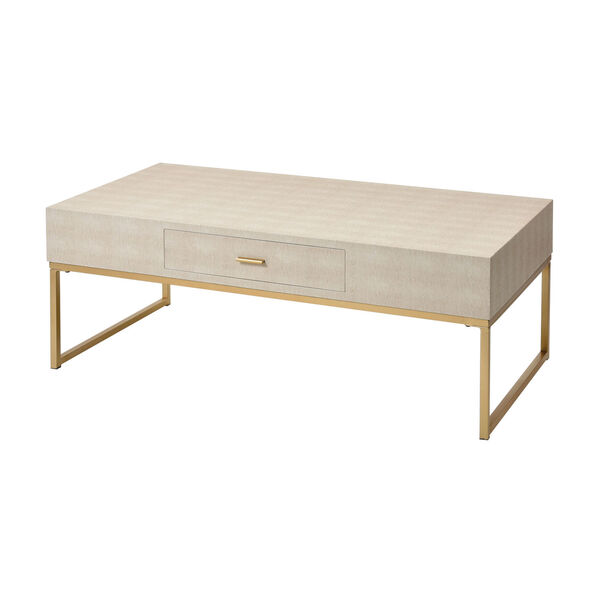 Les Revoires Cream with Gold Coffee Table, image 1