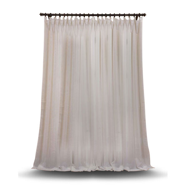 Double Layered Off White 100 x 108 In. Sheer Curtain, image 1