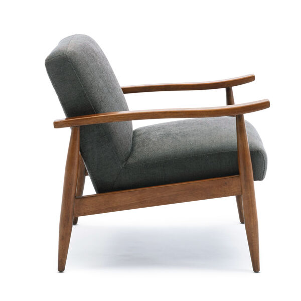 Asher Charcoal Wooden Base Accent Chair, image 6