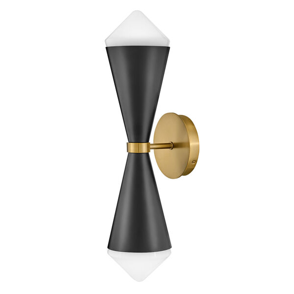 Betty Black Two-Light Wall Sconce, image 1