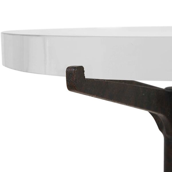 Forge White Black Industrial Accent Table, image 3