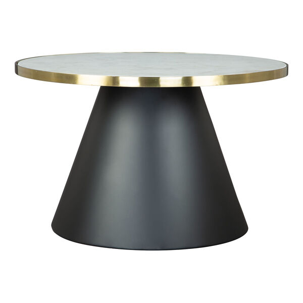 Nuclear Black, Gold and White Marble Coffee Table, image 3