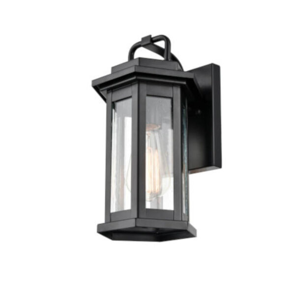 Kate Powder Coat Black Seven-Inch One-Light Outdoor Wall Sconce, image 1