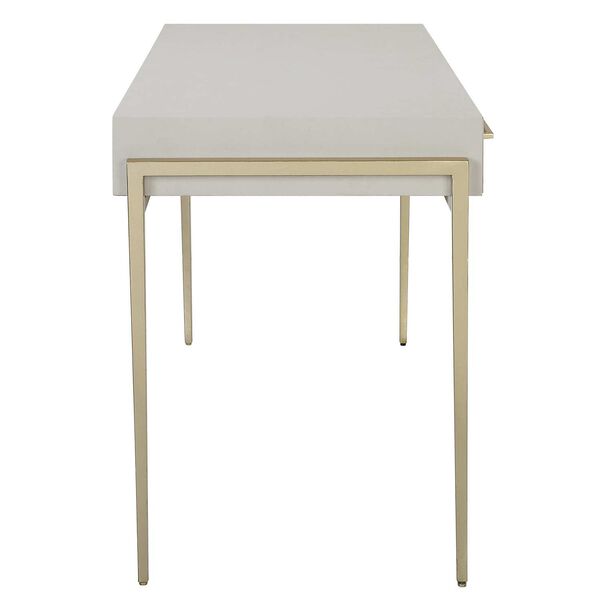Jewel White and Gold Writing Desk, image 6