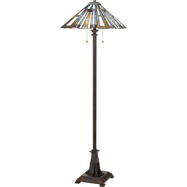 Maybeck Valiant Bronze Two-Light Floor Lamp, image 1