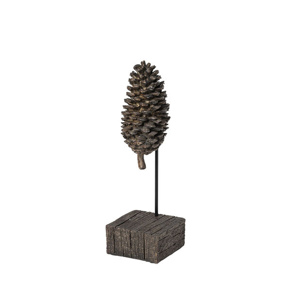 Pinterra Brown 11-Inch Replica Pine Cone On A Stick, image 1