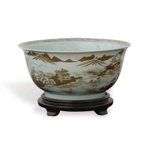 Canton Brown Decorative Bowl, image 1