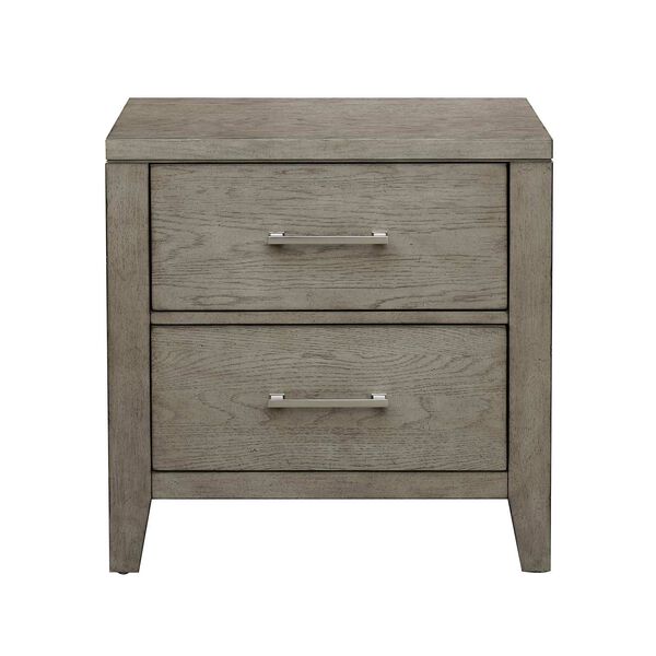 Essex Gray Wood Nightstand with USB, image 3