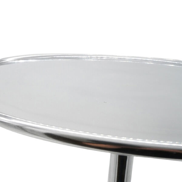 Cheshire Aluminum Silver Round Side Table, image 6