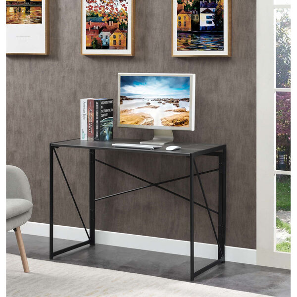 Xtra Charcoal Gray Black Office Desk, image 1